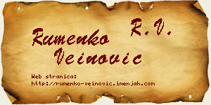 Rumenko Veinović vizit kartica